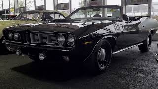 1971 Cuda Convertible 383 Black Sold 239250 Jan 2024 Mecum [upl. by Assened]