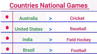 National Games From Different Countries  National Games [upl. by Ahsenhoj]