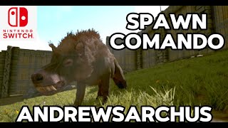 Como spawnear un Andrewsarchus en ARK Nintendo Switch Comando 2024 [upl. by Eiramnwad]