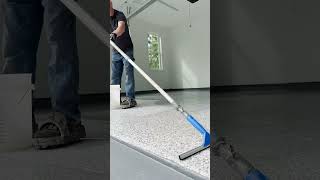 🎧Top Coating a Polyaspartic Vinyl Flake Garage Floor epoxy floor garagefloor satisfying asmr [upl. by Liamaj]