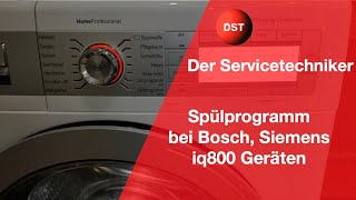 Das Spülprogramm bei Bosch Siemens iq800 Geräten Fehler Behälter leeren [upl. by Ratcliff]