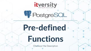 Mastering SQL  Postgresql  Predefined Functions  Data Type Conversion [upl. by Yanej]