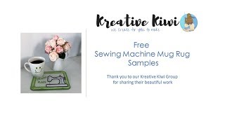 Free Sewing Machine Mug Rug Samples [upl. by Shimberg]