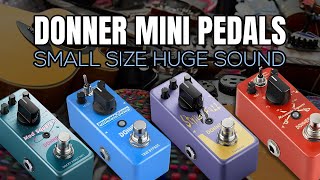 Donner Mini Pedal Review  Mod Square II  Stylish Fuzz  Ultimate Comp  Harmonic Square [upl. by Hait352]