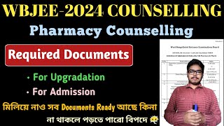 Required Documents For WBJEE Pharmacy Counselling pharmacycounselling bpharma wbjee2024 [upl. by Ylicis831]