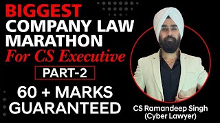 COMPANY LAW MARATHON PART 2 FOR CS EXECUTIVE BY CS RAMANDEEP SINGH [upl. by Sussman]