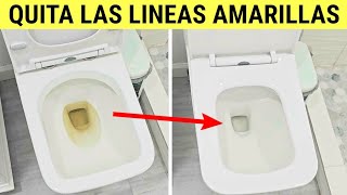 COMO LIMPIAR el INODORO Fácil con 1 SOLO Ingrediente  Elimina las líneas Amarillas [upl. by Nirik306]