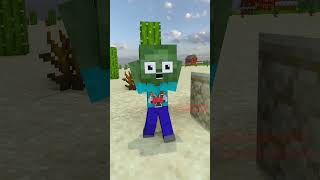 Zombie Encounters Iron Golem on Summoning Ritual  Baby zombie minecraft animations [upl. by Reivaj]