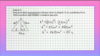 TWIERDZENIE PITAGORASA jak obliczyć boki trójkąta 5 zadania dla klasy VII i VIII [upl. by Harriett]