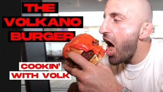 COOKING WITH VOLK  The Volkano Burger 🌋🍔 [upl. by Wyler320]