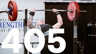 Chase Lindley Presses 405 lbs [upl. by Ib345]