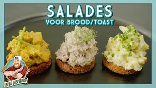 DE 3 BEKENDSTE SALADES VOOR JE FEESTJE TONIJN KIPKERRIE EN EIERESALADE  EtenmetNick  How to [upl. by Aihsercal]