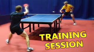 Table Tennis Training Session with Pongfinity [upl. by Aikahc]