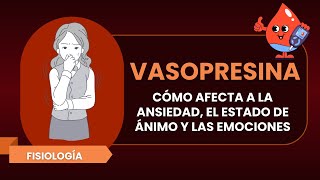 Qué papel tiene la VASOPRESINA en la ANSIEDAD  Fisiología [upl. by Seel]