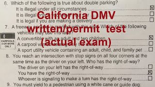 2024 California DMV Written Permit test Actual ExamOriginal exam 2024 California DMV written tests [upl. by Emerson512]