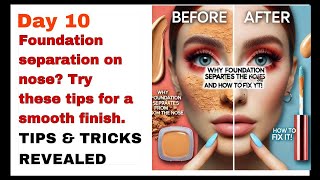 WHY DOES FOUNDATION SEPERATE ON THE NOSE ampHOW TO FIX ITOnlineMakeupCourse DAY10मेकअप कोर्सPratibh [upl. by Dehlia]