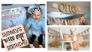 SYDNEYS quotWILD ONEquot 1st BIRTHDAY PARTY PEACH amp MINT THEME Tres Chic Mama [upl. by Lubeck]