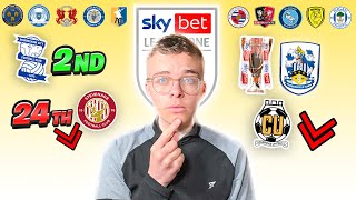 MY SKY BET LEAGUE ONE 20242025 124 TABLE PREDICTIONS [upl. by Dowzall931]