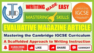 Evaluative Magazine Article  Mastering the Cambridge IGCSE Writing [upl. by Nylisoj]