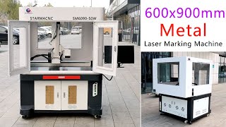 starma cnc laser 6090 fiber laser marking machine 50w 80w 100w 600x900mm [upl. by Etteyniv]