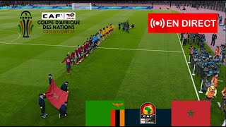 match Maroc vs Zambie en direct aujourdhui Coupe dAfrique Nations complet Simulation Gameplay PC [upl. by Sigismond]