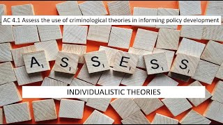 AC 41 Assess the use of Individualistic theories in informing policy development Updated 2022 [upl. by Savannah]