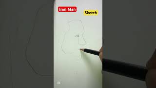 Iron Man Sketch art😎shortsvideo pintings art drawing ironmansketch [upl. by Franci]