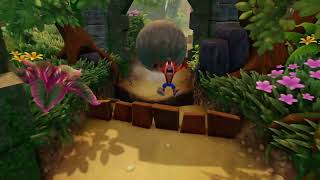 Crash Bandicoot 1 Walkthrough Boulder Dash 100 Completion  N Sane Trilogy Gameplay PS4 [upl. by Sheley]