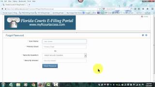 Florida Courts EFiling Portal  Forgot Password [upl. by Sueddaht76]