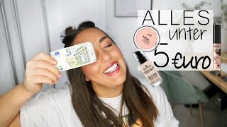 DROGERIE MAKEUP alles unter 5 EURO Favoriten I Makeup Tutorial Demo [upl. by Noscire]