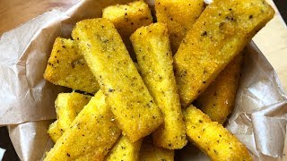 Crispy Baked Polenta Fries Recipe [upl. by Canty]