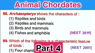 Part 4Chordates mcqs Biology mcqs Animal kingdom mcq for NEET [upl. by Bloem]