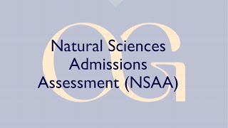 Finn  Natural Sciences Admissions Assessment NSAA Advice [upl. by Mar135]