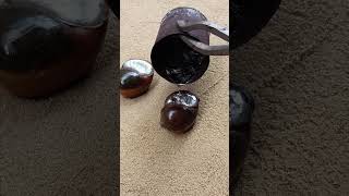 Casting Copper in Shells out of Scrap shorts reels viralvideo [upl. by Aysab]