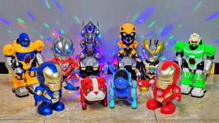 Adu Robot Robot Keren Ironman Ultraman Robot Joget Robot Anjing Robot Warior Optimus Bumblebee [upl. by Nosmirc639]