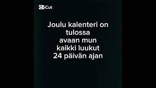 Joulu kalenteri tulee videoina [upl. by Attezi]