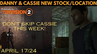 The Division 2 DANNY AND CASSIE LOCATION  INVENTORY [upl. by Ardeha]