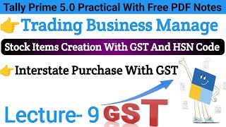 Interstate Purchase Entry With GST In Tally Prime  Tally Prime 50  Tally 50 Course  Lecture 9 [upl. by Marchese]