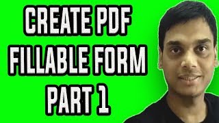 How To Create A Fillable PDF Form PART 1  Make pdf form easily  Hindi [upl. by Kizzie]