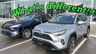 ALL New 2023 Toyota RAV4 Hybrid XLE Premium VS XLE What’s different [upl. by Nyra212]