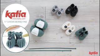 How to Knit Newborn and 3 Months Baby Booties [upl. by Sonni]