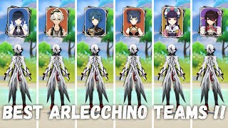 Best TEAMS for C0 Arlecchino Genshin Impact Arlecchino [upl. by Skipper]