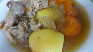 【レシピ】圧力鍋で作るとろとろたまねぎが入った美味しい肉じゃが How to make meat and potatoes [upl. by Harol]