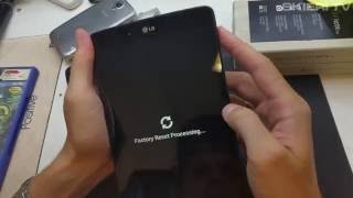 LG V490 tab tablet  HARD RESET  factory settings [upl. by Ecirad]