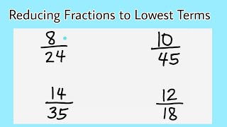 Reducing Fractions to Lowest Terms [upl. by Ande]