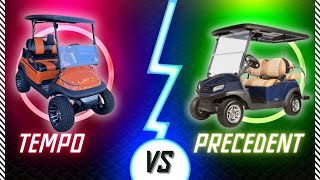 Club Car Tempo vs Precedent  Golf Cart Comparison 2024 [upl. by Nylarad]