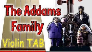 The Addams Family Theme  Halloween  Violin  Play Along Tab Tutorial [upl. by Nonnag]