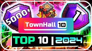 TOP 10 TH10 LEGEND TROPHY PUSH BASE DESIGN  WITH LINK2024CLASH OF CLANS [upl. by Goldston]