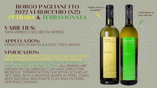 WINECULT Bottle Breakdown  Borgo Paglianetto 2022 Verdicchio x2 Petrara amp Terravignata [upl. by Oiramed]