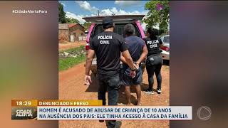 Homem acusado de abusar de criança de 10 anos é preso [upl. by Yggam2]